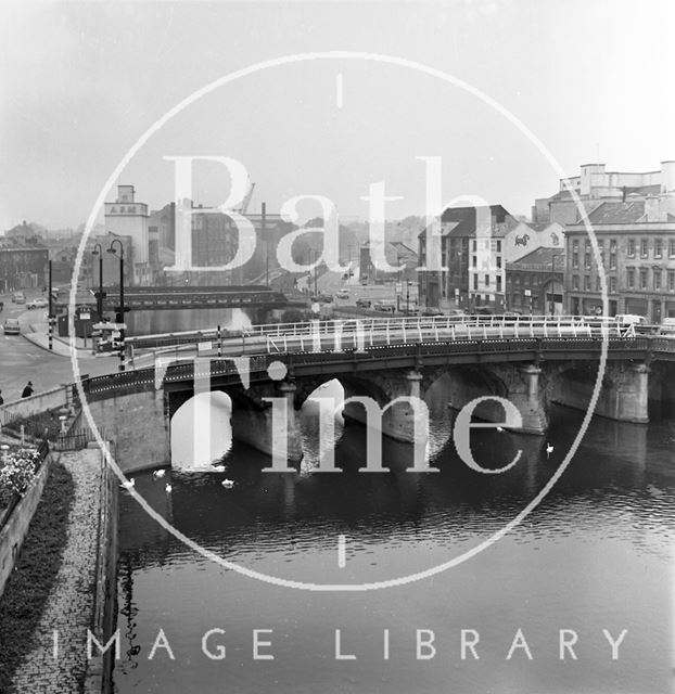 The last days of the Old Bridge, Bath 1964