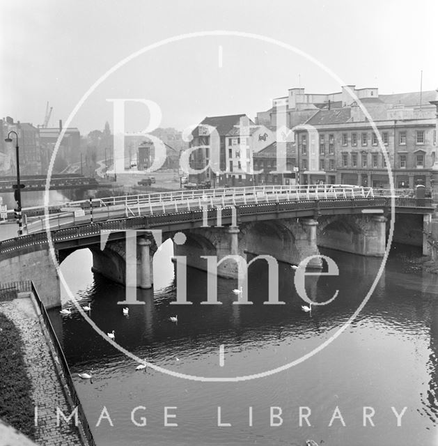 The last days of the Old Bridge, Bath 1964