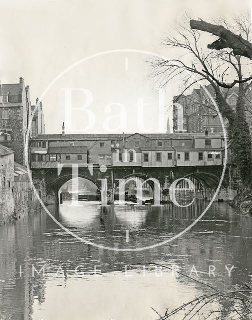 Rear of Pulteney Bridge, Bath 1970