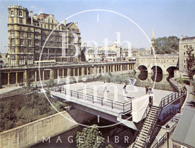 Image from the council prospectus to develop the platform on top of the Pulteney Sluice, Bath 1973