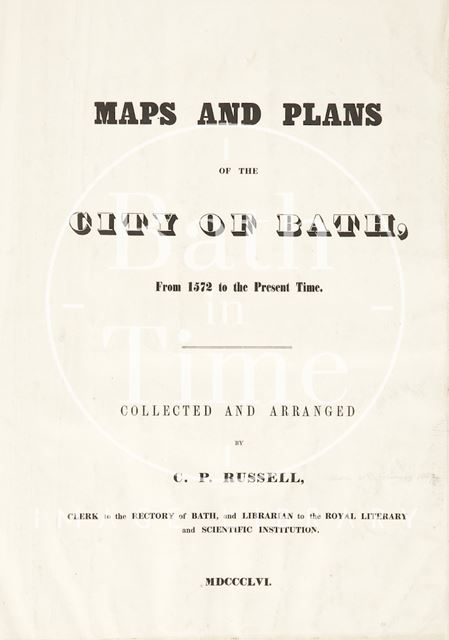 Title page of Russell Maps and Plans of the City of Bath 1856