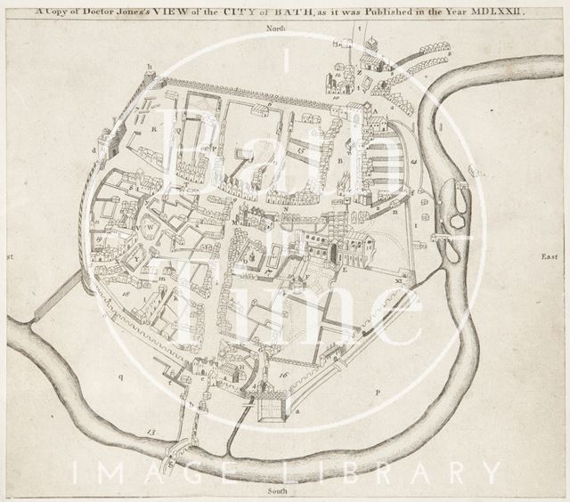 Dr. Jones's View of the City of Bath (1572) 1749