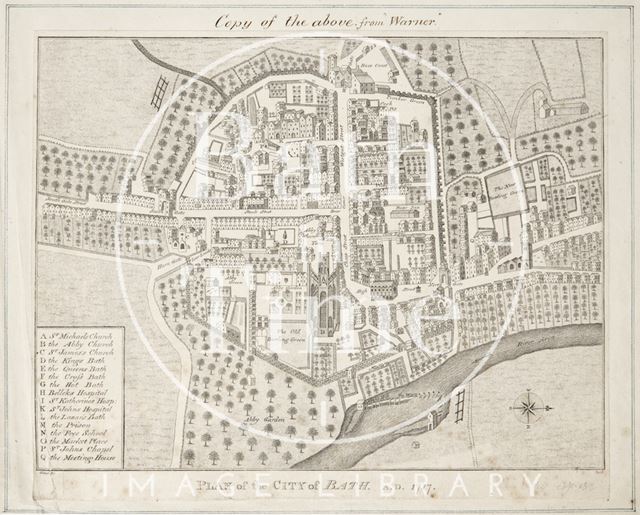 Plan of the City of Bath (1717) 1801