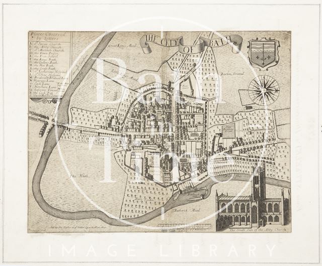 Map of the City of Bath c.1715