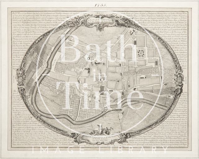 John Wood's Plan of the City of Bath in the County of Somerset 1735