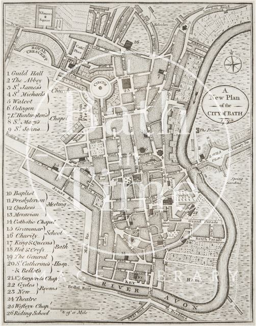 A New and Accurate Plan of the City of Bath to the present year 1790