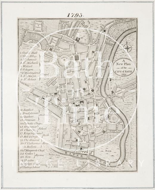 A New and Accurate Plan of the City of Bath to the present year 1793