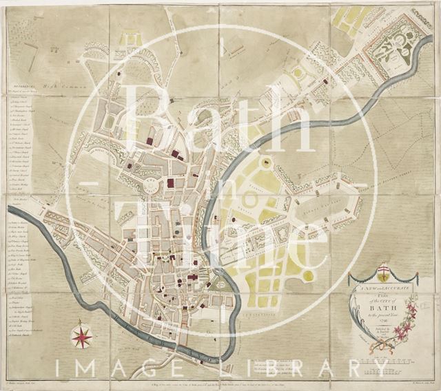 A New and Accurate Plan of the City of Bath to the present year 1798