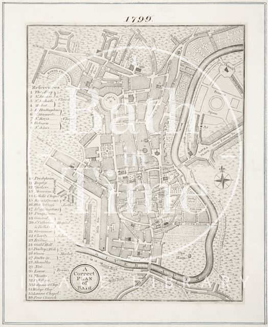 A Correct Plan of Bath 1804