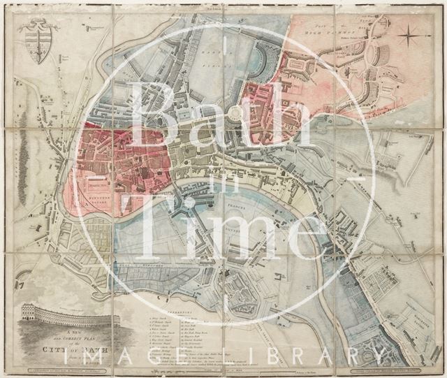 A New and Correct Plan of the City of Bath from a recent Survey by B. Donne 1813