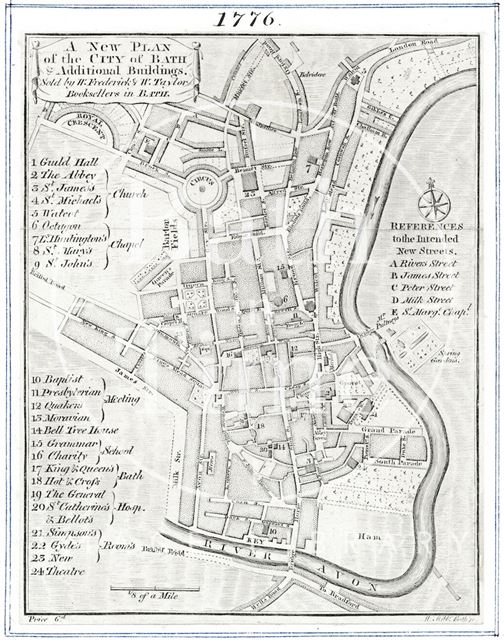 A New Plan of the City of Bath & Additional Buildings 1776