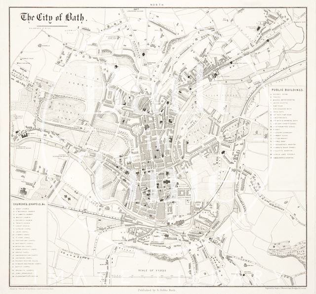 Map of the City of Bath 1856-1866