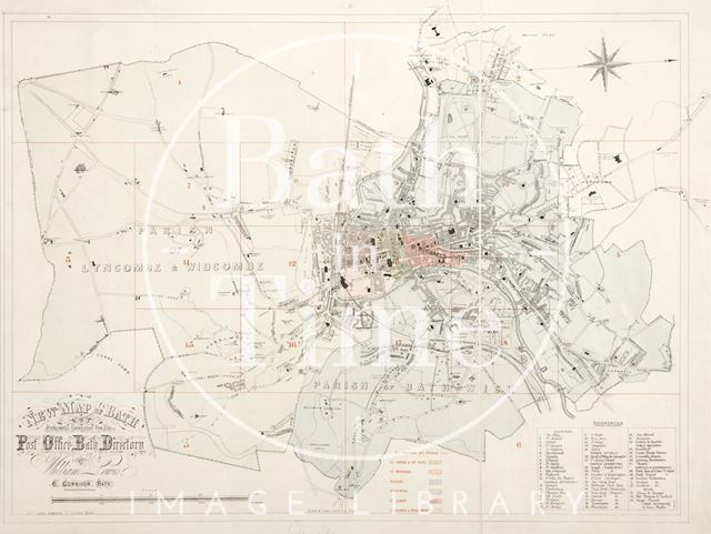 New map of Bath 1864