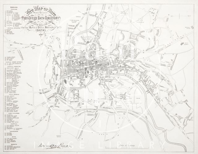 New Map of Bath 1878