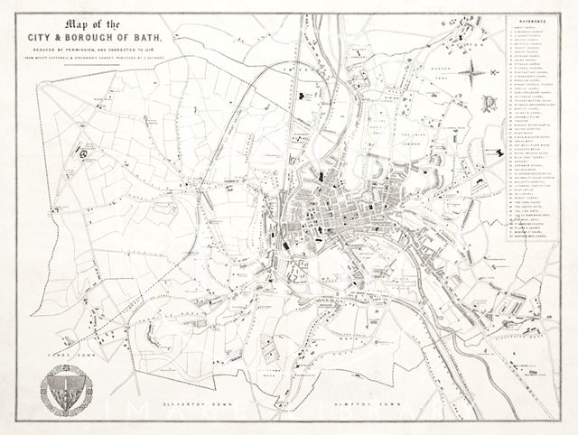 Map of the City & Borough of Bath 1876