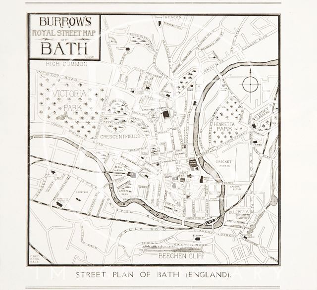 Burrow's Royal Street Map of Bath 1910