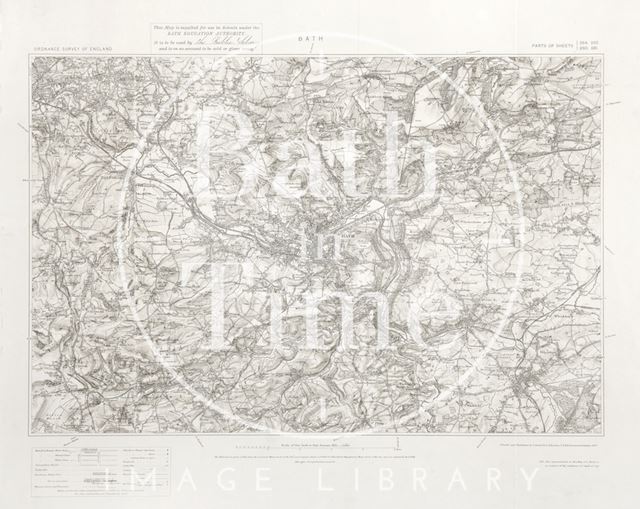 1:10,000 OS map of Bath 1904