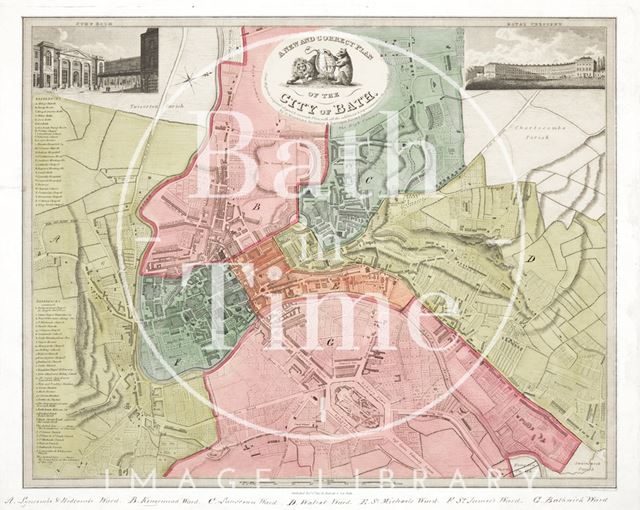 A New and Correct Plan of the City of Bath 1817