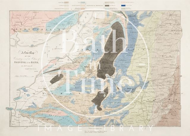 A new geological map of the country round the cities of Bristol and Bath c.1870