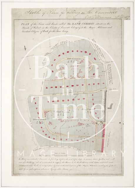 Sketch of Plan for building on the commons George Manners 1827