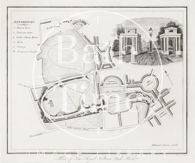 Plan of the Royal Victoria Park Bath c.1830