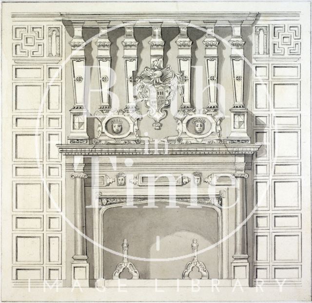 Fireplace, Abbey Church House, Westgate Buildings, Bath c.1870-1900