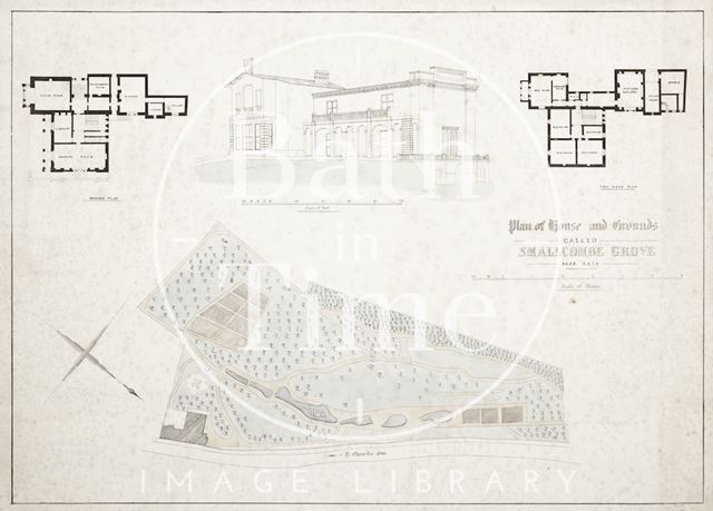 Plan of house and grounds called Smallcombe Grove near Bath 1856