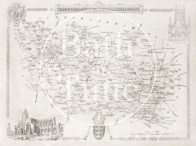 Map of the Environs of Bath and Bristol 1838-1839