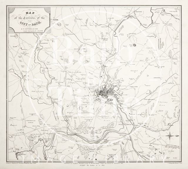 Map of the Environs of the City of Bath 1847