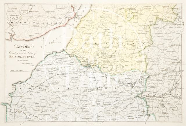 A new map of the country round the cities of Bristol and Bath c.1850?