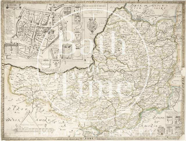 Map of Sommersetshire by Philip Lea c.1693