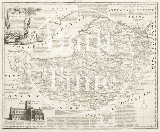 An accurate map of Somersetshire divided into hundreds 1777