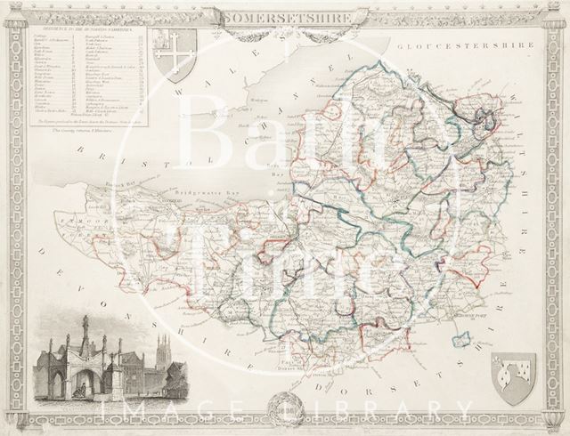 Map of Somersetshire 1836