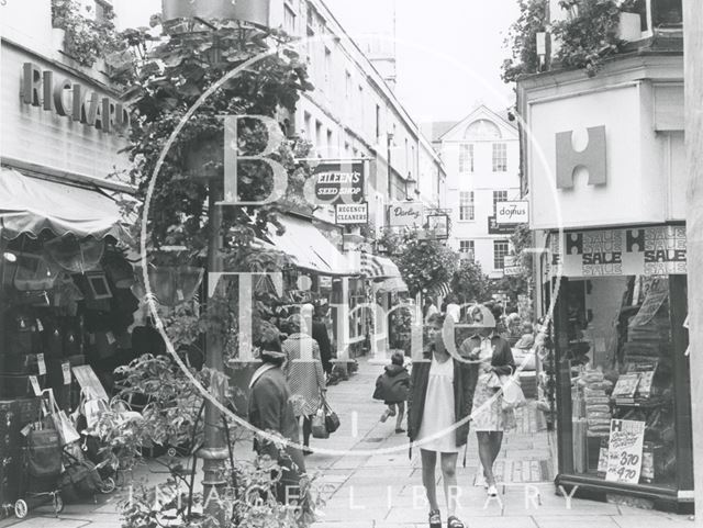 Northumberland Place from Union Passage, Bath 1973