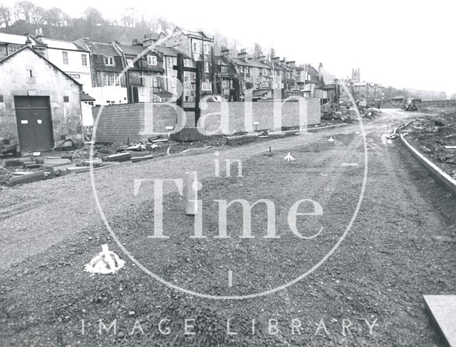 Construction of the Widcombe Relief Road, between the River Avon and Claverton Street, Bath 1974