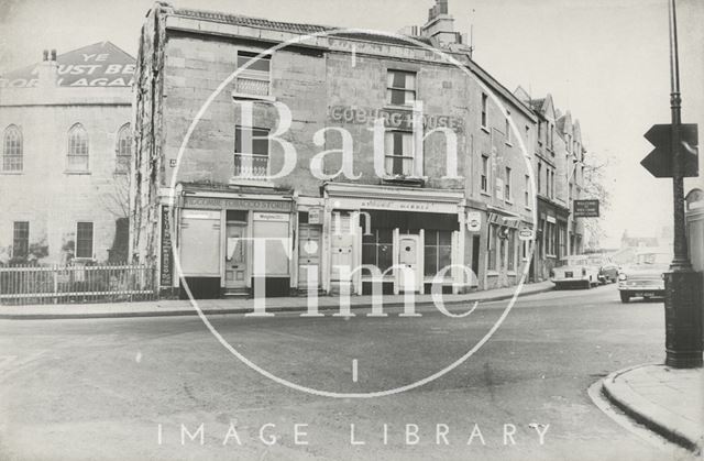 Coburg Place, Widcombe - The Blank space in front of chapel was formerly Chapel Row, Bath 1965