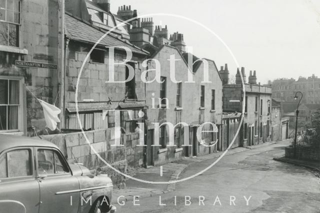 Prospect Cottages and Northampton Cottages looking to Julian Road, Northampton Buildings, Bath c.1960