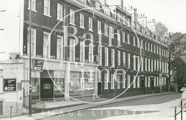 Evans and Owen restaurant, Alfred Street, Bath 1975