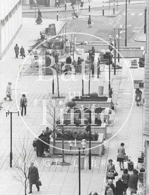 Southgate Shopping Precinct, Southgate Street, Bath 1975