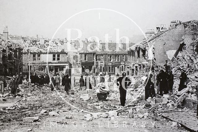 King Edward Road and Third Avenue, Oldfield Park, Bath 1942 - detail