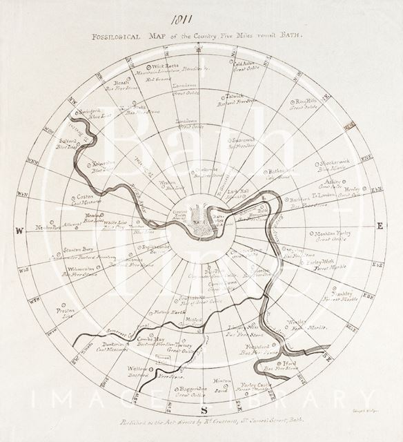 Fossological Map of the Country Five Miles Round Bath 1811