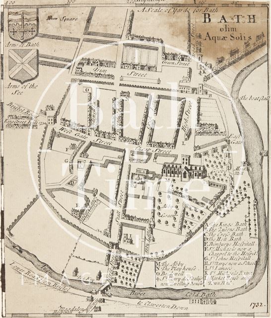 Map of Bath olim Aqua Solis 1732