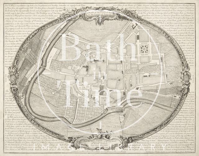 John Wood's Plan of the City of Bath in the County of Somerset 1735