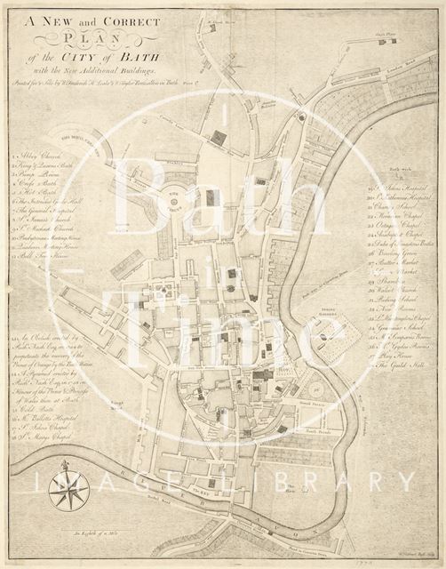 A New and Correct Plan of the City of Bath 1770