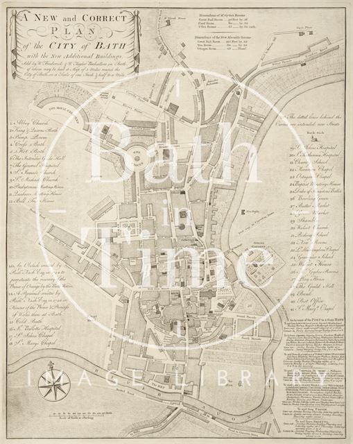 A New and Correct Plan of the City of Bath 1776