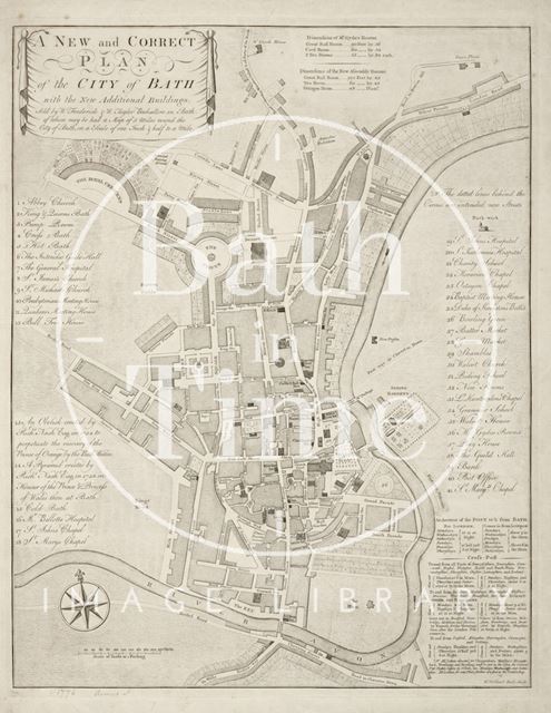 A New and Correct Plan of the City of Bath 1776