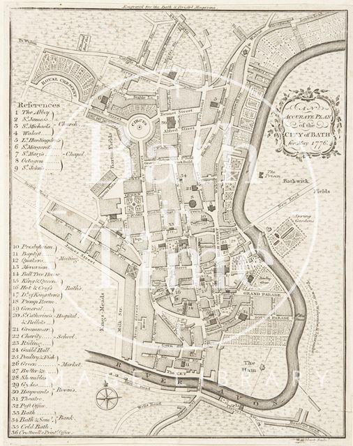 An Accurate Plan of Bath 1776