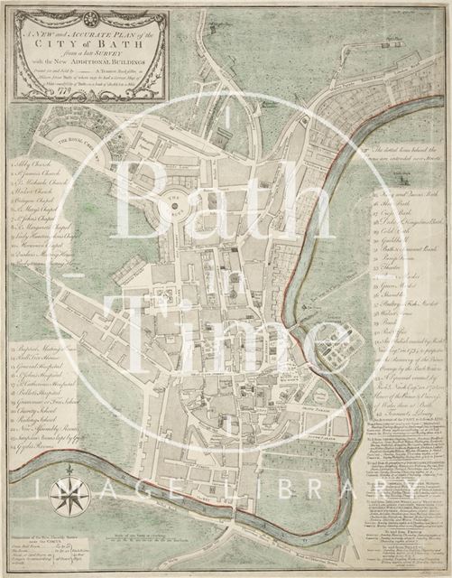 A New and Accurate Plan of the City of Bath 1779