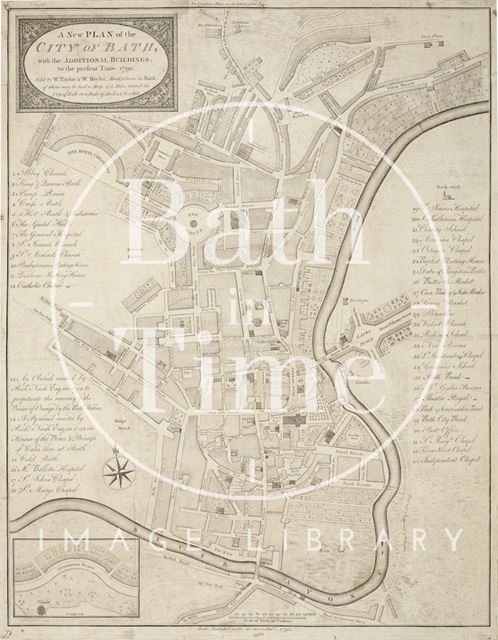 A New Plan of the City of Bath, with the additional buildings to the present time 1790