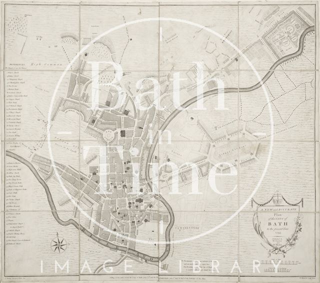 A New and Accurate Plan of the City of Bath to the present year 1793